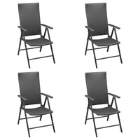 Thumbnail for 5-tlg. Garten-Essgruppe Schwarz Poly Rattan