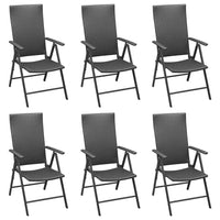 Thumbnail for 7-tlg. Garten-Essgruppe Schwarz Poly Rattan