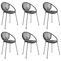 Thumbnail for 7-tlg. Garten-Essgruppe Schwarz PVC-Rattan