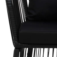 Thumbnail for 7-tlg. Garten-Essgruppe mit Kissen Schwarz PVC-Rattan