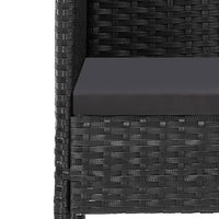 Thumbnail for 5-tlg. Garten-Essgruppe mit Kissen Schwarz Poly Rattan