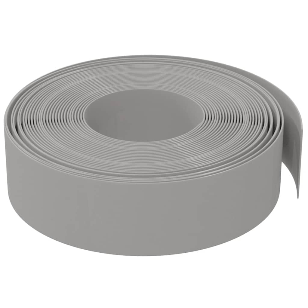 Rasenkante Grau 10 m 15 cm Polyethylen