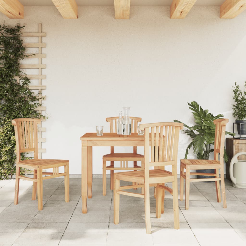 5-tlg. Garten-Essgruppe Massivholz Teak