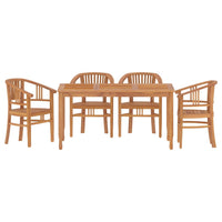 Thumbnail for 5-tlg. Garten-Essgruppe Massivholz Teak