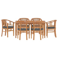 Thumbnail for 7-tlg. Garten-Essgruppe Massivholz Teak