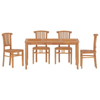 Thumbnail for 5-tlg. Garten-Essgruppe Massivholz Teak