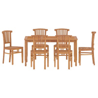 Thumbnail for 7-tlg. Garten-Essgruppe Massivholz Teak