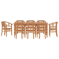 Thumbnail for 9-tlg. Garten-Essgruppe Massivholz Teak