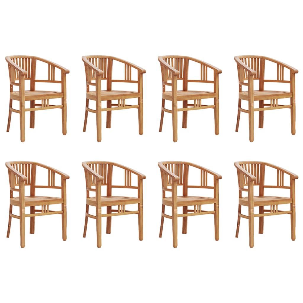 9-tlg. Garten-Essgruppe Massivholz Teak