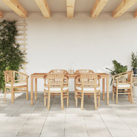 Thumbnail for 7-tlg. Garten-Essgruppe Massivholz Teak