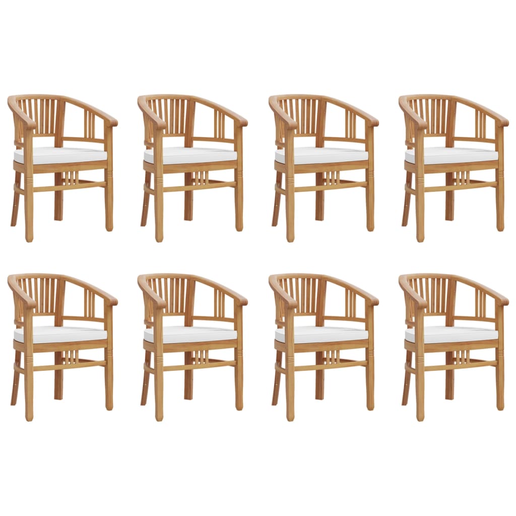 9-tlg. Garten-Essgruppe Massivholz Teak