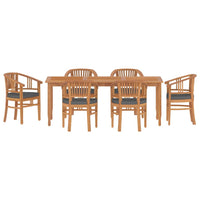 Thumbnail for 7-tlg. Garten-Essgruppe Massivholz Teak