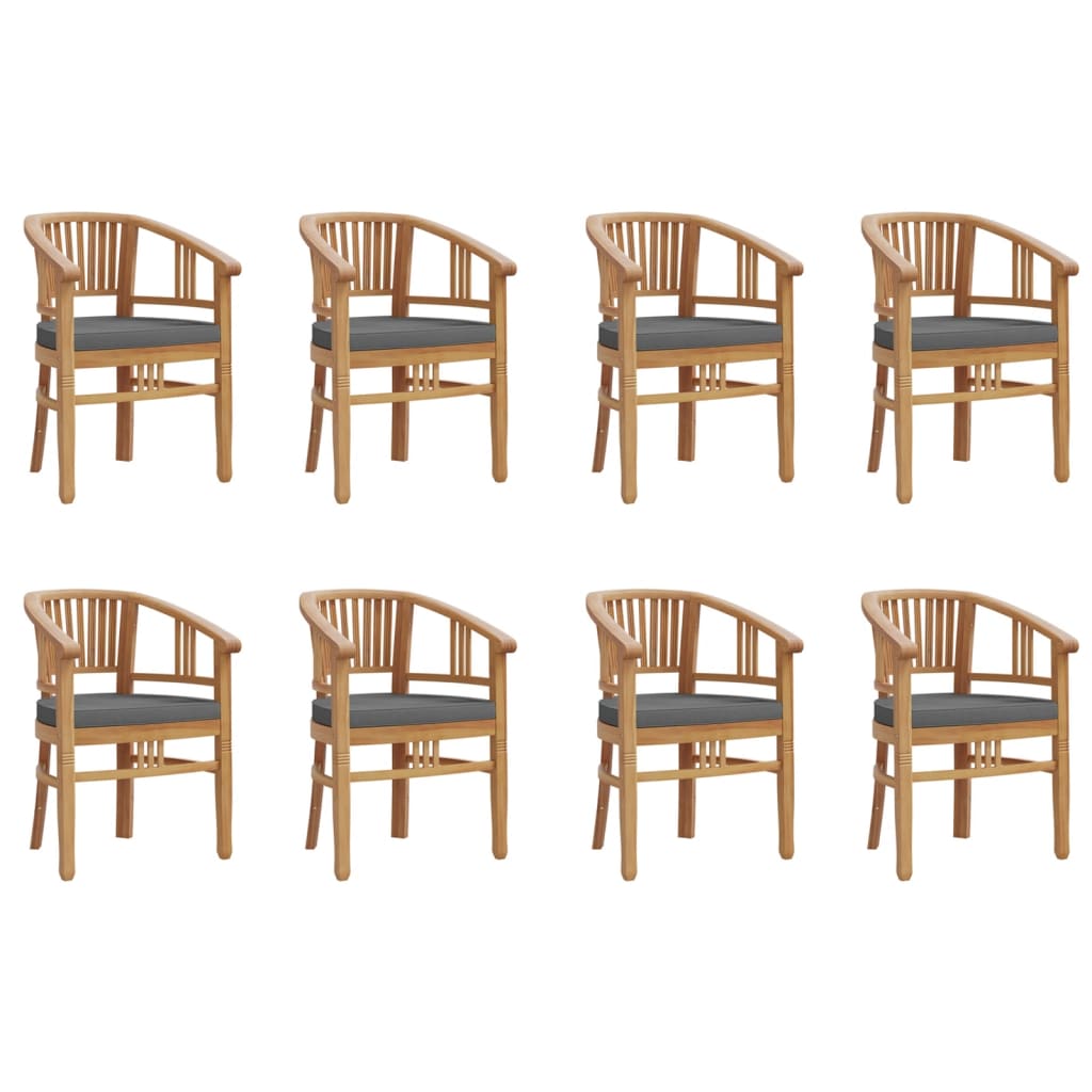 9-tlg. Garten-Essgruppe Massivholz Teak