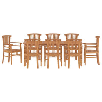 Thumbnail for 9-tlg. Garten-Essgruppe Massivholz Teak