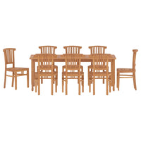 Thumbnail for 9-tlg. Garten-Essgruppe Massivholz Teak
