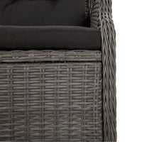 Thumbnail for Gartenbank 2-Sitzer mit Kissen Schwarz Poly Rattan