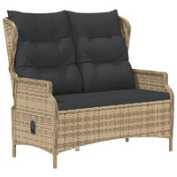 Thumbnail for Gartenbank 2-Sitzer mit Kissen Braun Poly Rattan