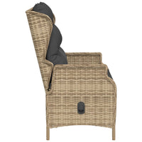 Thumbnail for Gartenbank 2-Sitzer mit Kissen Braun Poly Rattan