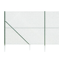 Thumbnail for Maschendrahtzaun mit Bodenhülsen Grün 0,8x25 m