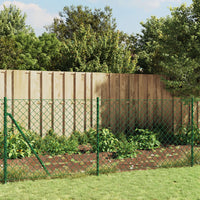 Thumbnail for Maschendrahtzaun mit Bodenhülsen Grün 1x25 m
