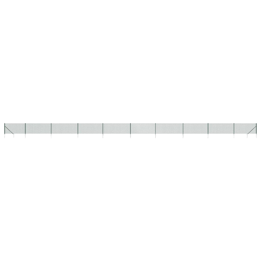 Maschendrahtzaun mit Bodenhülsen Grün 1,1x25 m