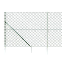 Thumbnail for Maschendrahtzaun mit Bodenhülsen Grün 1,8x25 m