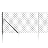 Thumbnail for Maschendrahtzaun mit Bodenhülsen Anthrazit 0,8x25 m