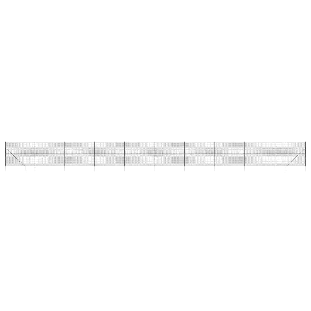 Maschendrahtzaun mit Bodenhülsen Anthrazit 1,8x25 m