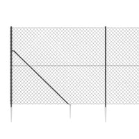 Thumbnail for Maschendrahtzaun mit Bodenhülsen Anthrazit 1,8x25 m