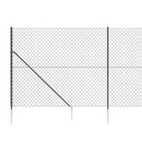 Thumbnail for Maschendrahtzaun mit Bodenhülsen Anthrazit 2,2x25 m
