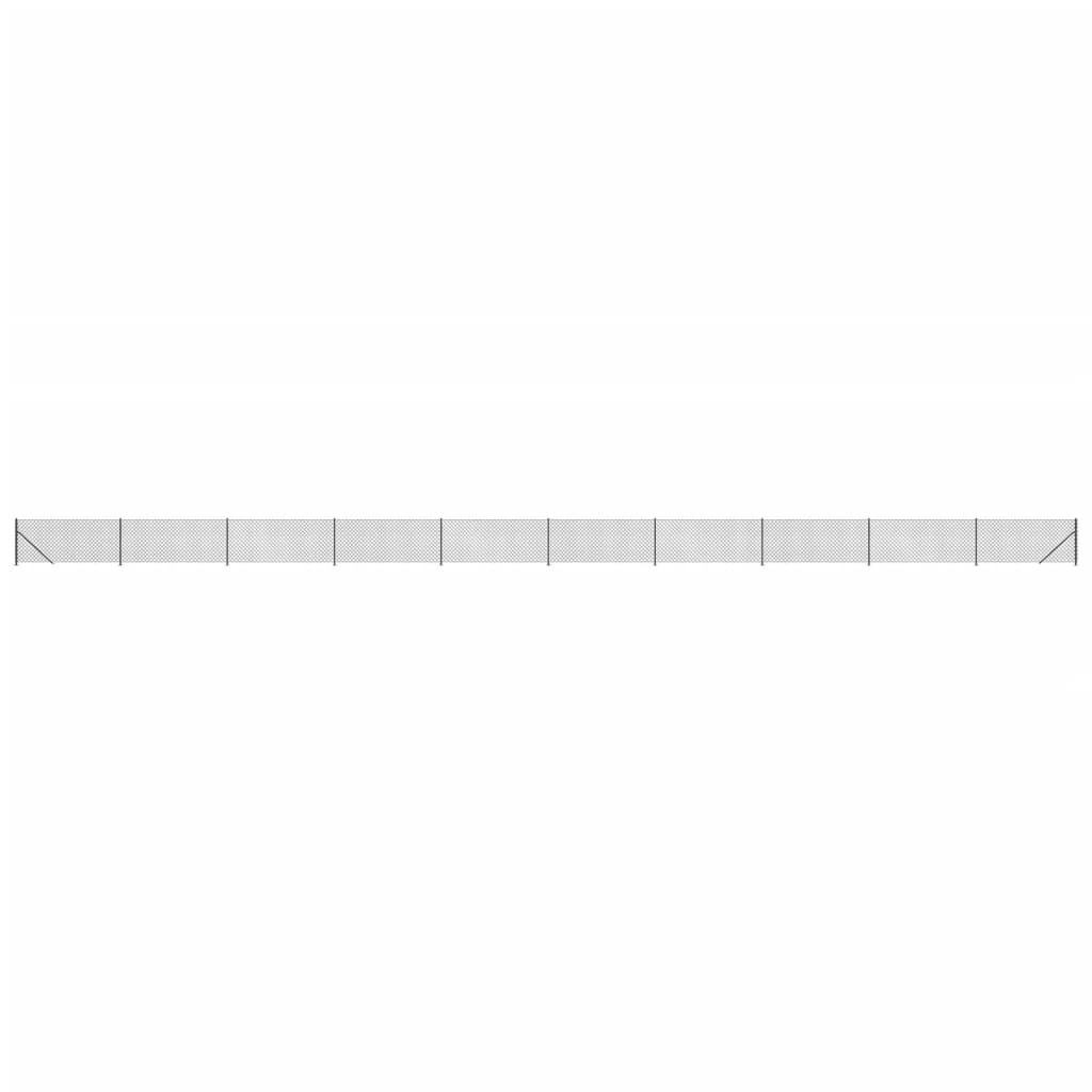 Maschendrahtzaun mit Bodenflansch Anthrazit 1x25 m