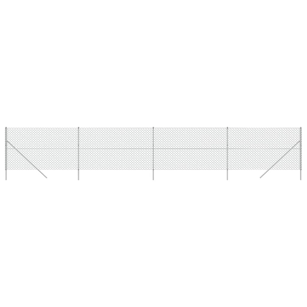 Maschendrahtzaun Silbern 1,4x10 m