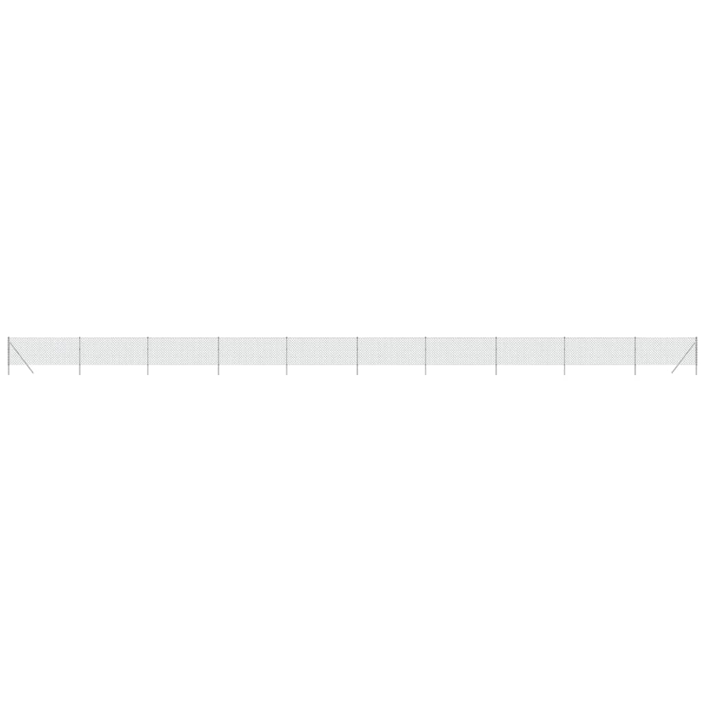 Maschendrahtzaun Silbern 0,8x25 m