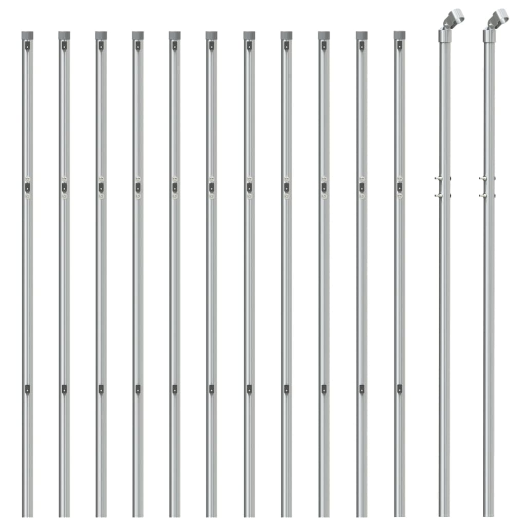 Maschendrahtzaun Silbern 0,8x25 m