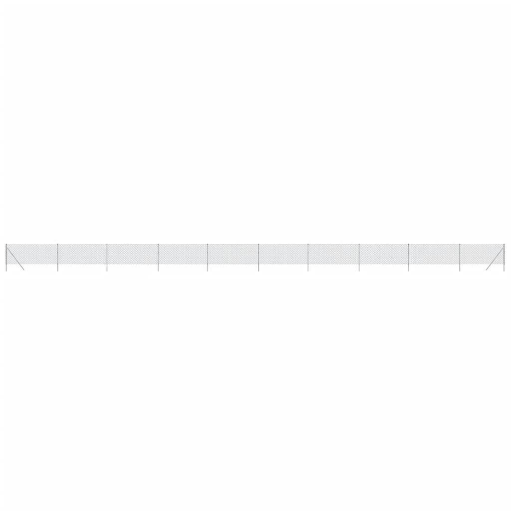 Maschendrahtzaun Silbern 1,1x25 m