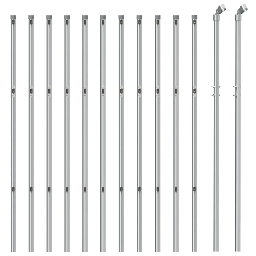 Maschendrahtzaun Silbern 1,1x25 m