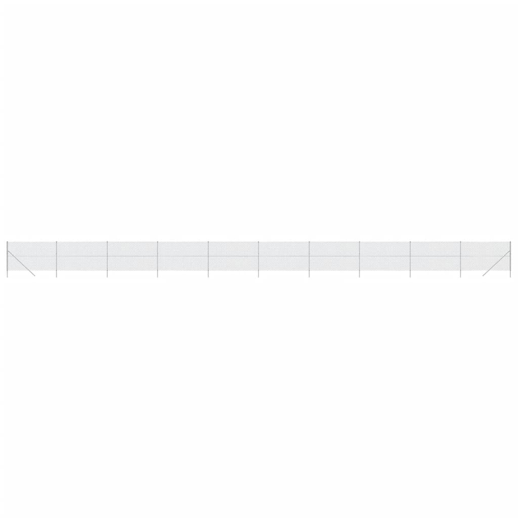 Maschendrahtzaun Silbern 1,4x25 m