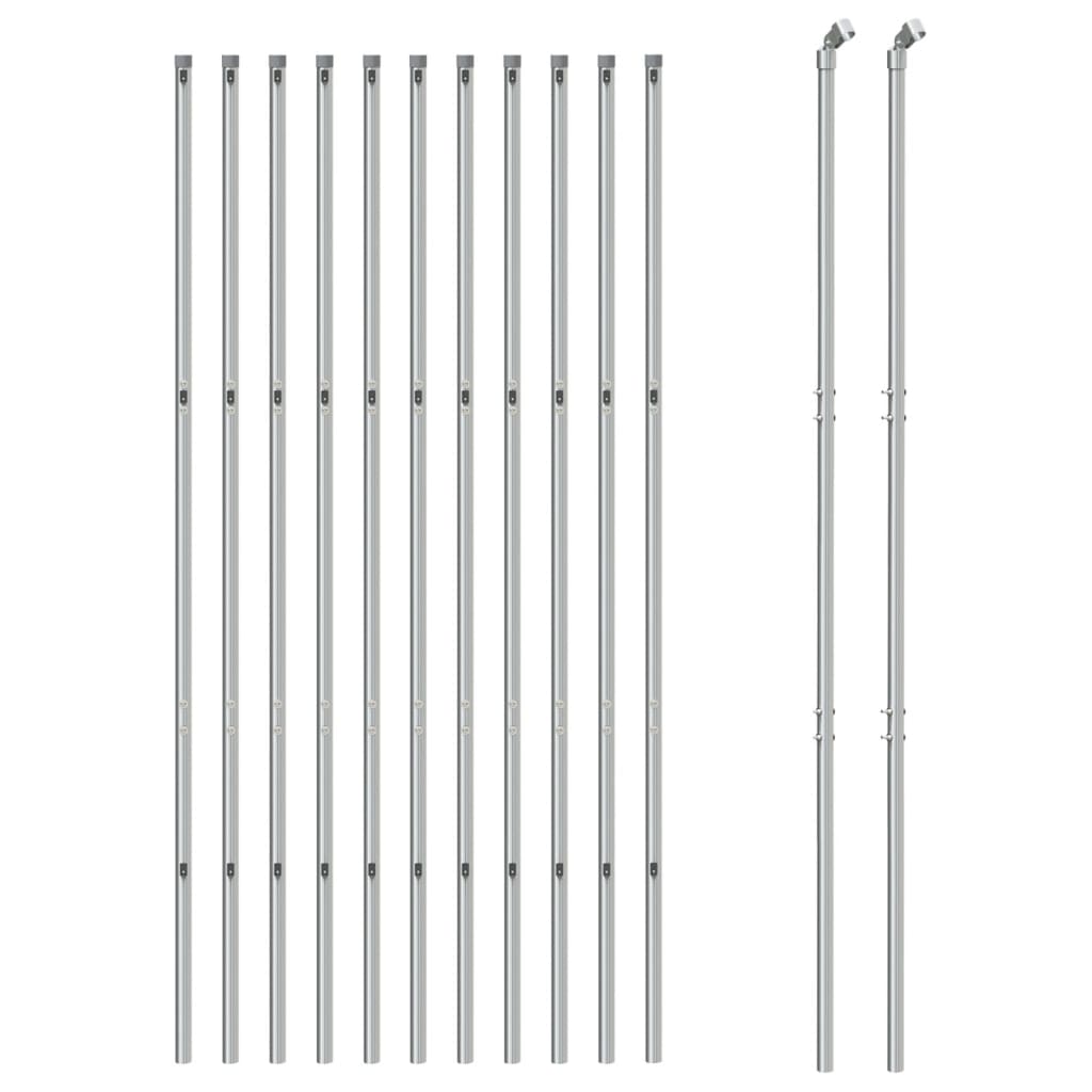 Maschendrahtzaun Silbern 1,4x25 m