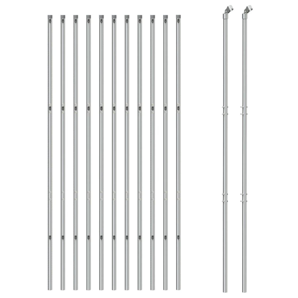 Maschendrahtzaun Silbern 1,8x25 m