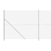 Thumbnail for Maschendrahtzaun mit Bodenflansch Silbern 1,8x10 m