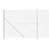 Thumbnail for Maschendrahtzaun mit Bodenflansch Silbern 2x25 m