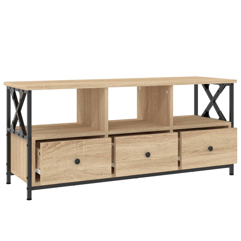 TV-Schrank Sonoma Eiche 102x33x45 cm Holzwerkstoff & Eisen