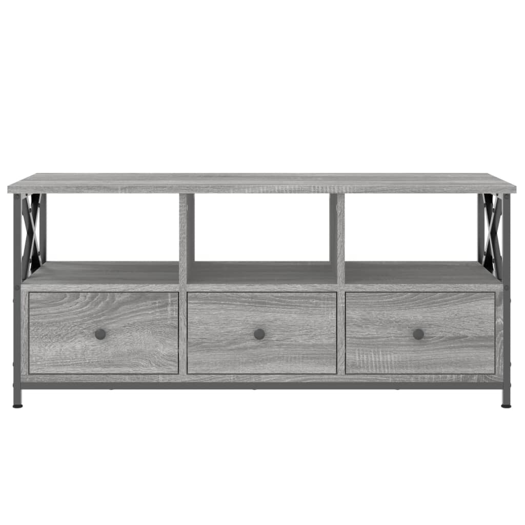 TV-Schrank Grau Sonoma 102x33x45 cm Holzwerkstoff & Eisen