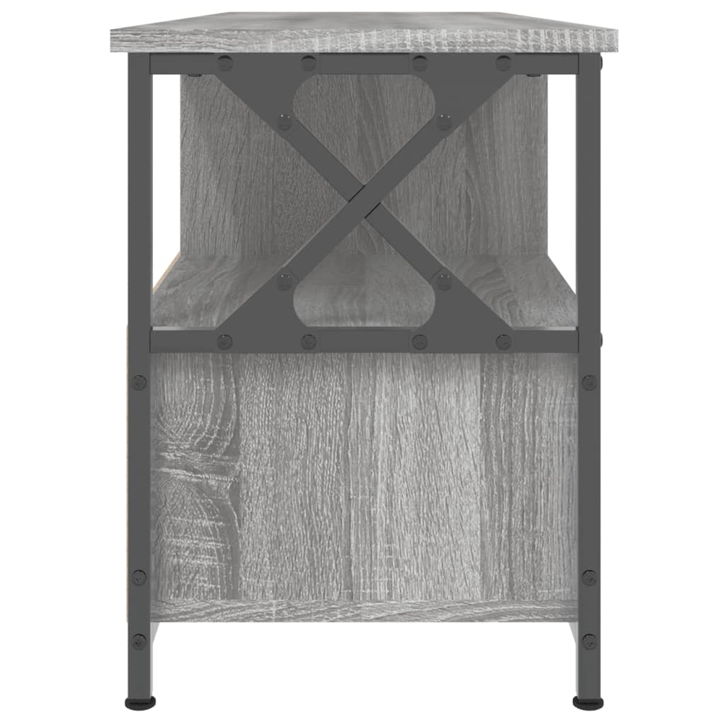 TV-Schrank Grau Sonoma 102x33x45 cm Holzwerkstoff & Eisen