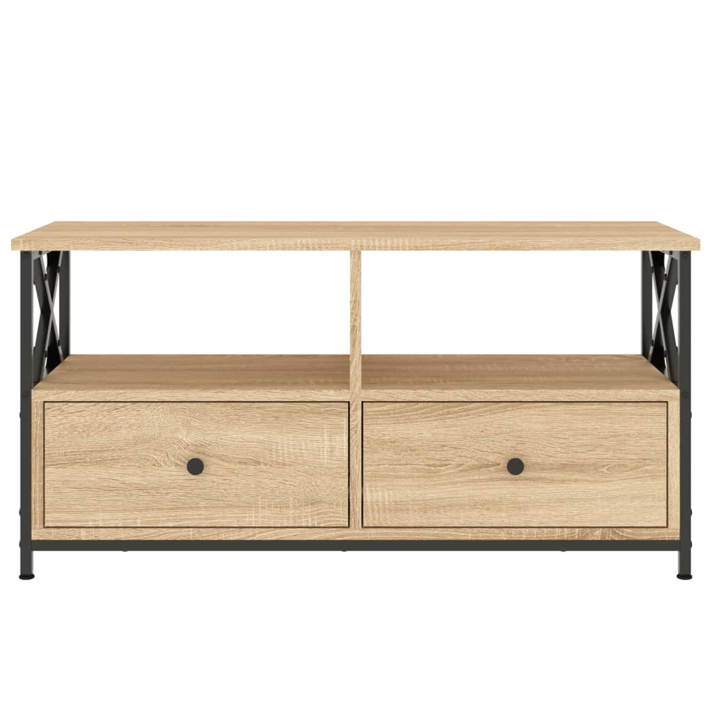 TV-Schrank Sonoma-Eiche 90x33x45 cm Holzwerkstoff & Eisen