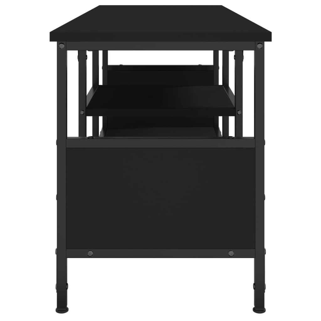 TV-Schrank Schwarz 100x35x45 cm Holzwerkstoff & Eisen