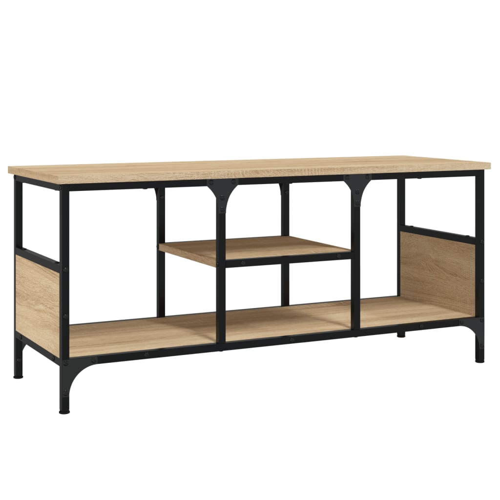 TV-Schrank Sonoma-Eiche 100x35x45 cm Holzwerkstoff & Eisen