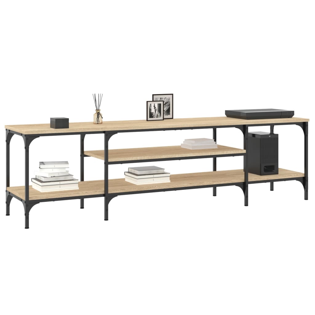 TV-Schrank Sonoma-Eiche 161x35x45 cm Holzwerkstoff & Eisen