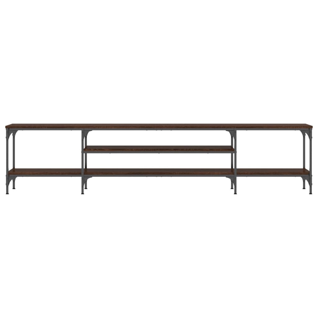 TV-Schrank Braun Eichen-Optik 201x35x45cm Holzwerkstoff & Eisen