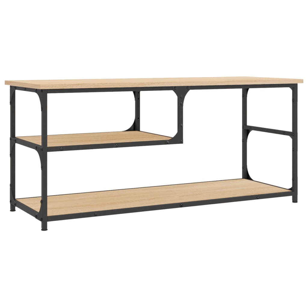 TV-Schrank Sonoma-Eiche 103x38x46,5 cm Holzwerkstoff und Stahl